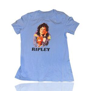 Vintage Style Ripley Alien Graphic T-Shirt Blue Sci-Fi Tee: Sigourney Weaver